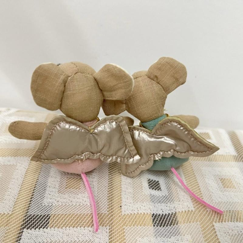 Adorable Cotton Linen Mouse Toy Creative Mouse Doll Animal Gift for Infant Photography Props and Nursery Decoration