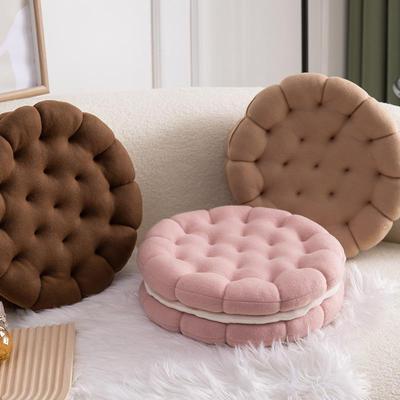 Japanese Style Tatami Sandwich Cookie Pillow: Cute Plush Cushion for Bed or Dorm