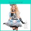 In Alice Wonderland Cosplay Costume Women Stage Performance Dress Halloween