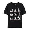 Dalmatiner Yoga T-Shirt Lustiges Vintage T-Shirt Herren Baumwolle Humorvolles T-Shirt Niedliches T-Shirt Klassische Kleidung