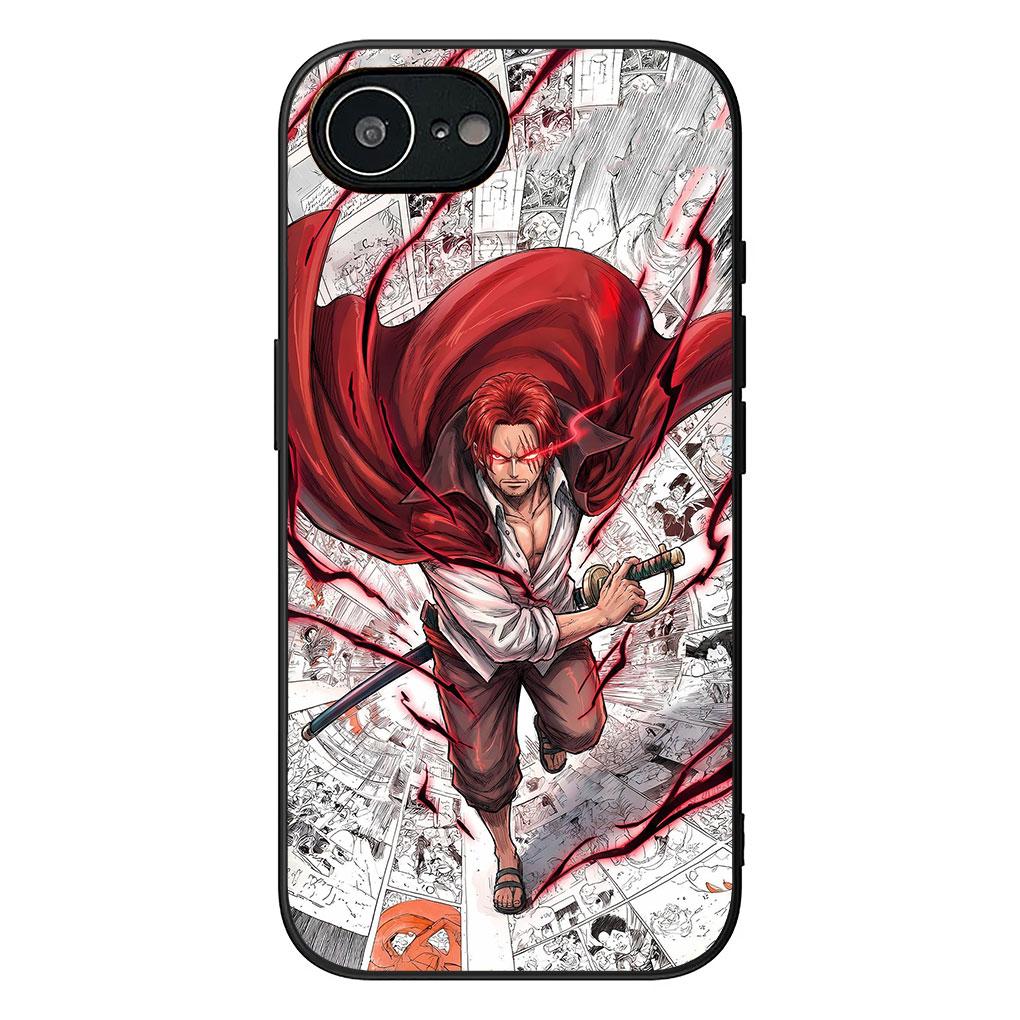 Phone Cover for Apple iPhone 13 12 Mini XS 11 Pro Max 7 8 Plus XR SE 2022 2020 SE3 Casing Case Shanks Red Hair One Luffy Pieces
