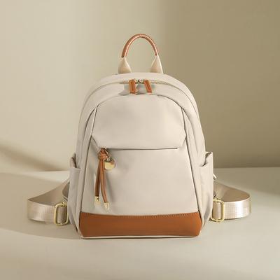 Women's Versatile Backpack  New Lightweight Commuting  Large Capacity  Fashionable Small Backpack  Canvas  Student Schoolbag