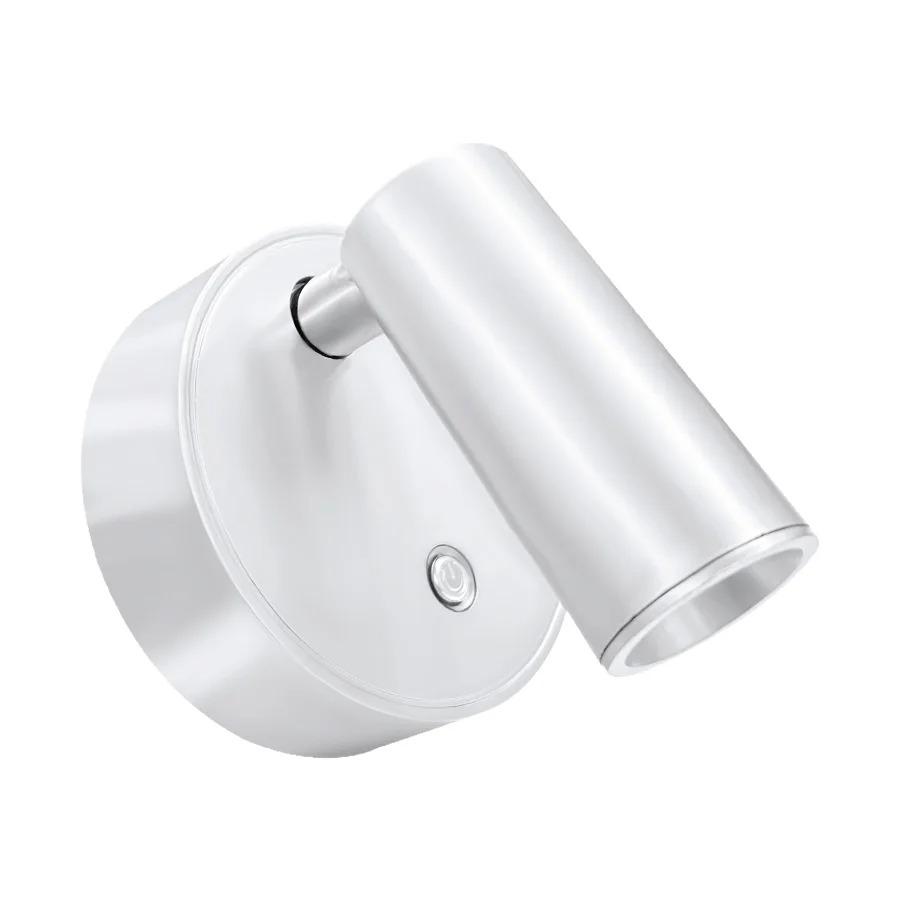 

Мини перезаряжаемый настенный светильник черный белый простой трехцветный регулируемый светодиодный беспроводной магнитный прожектор для спальни и ванной комнаты белый