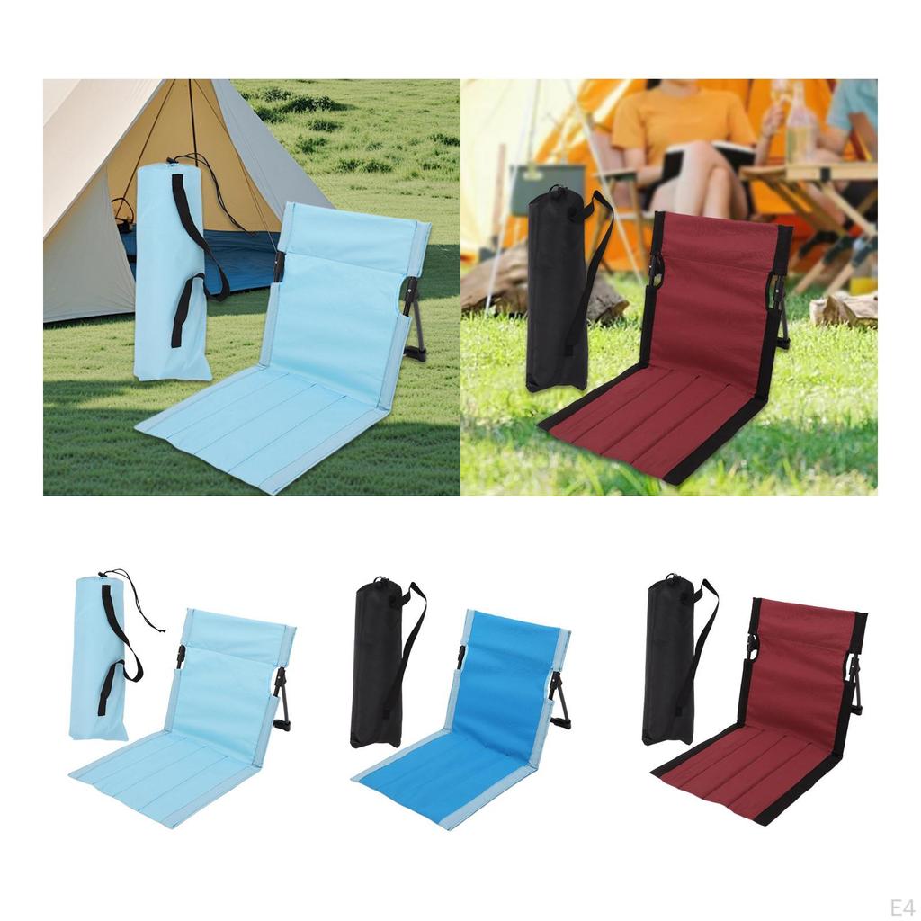 Chair Ergonomic Floor Seat Folding Mat with Support Portable Oxford Canvas Armchair Suitable for