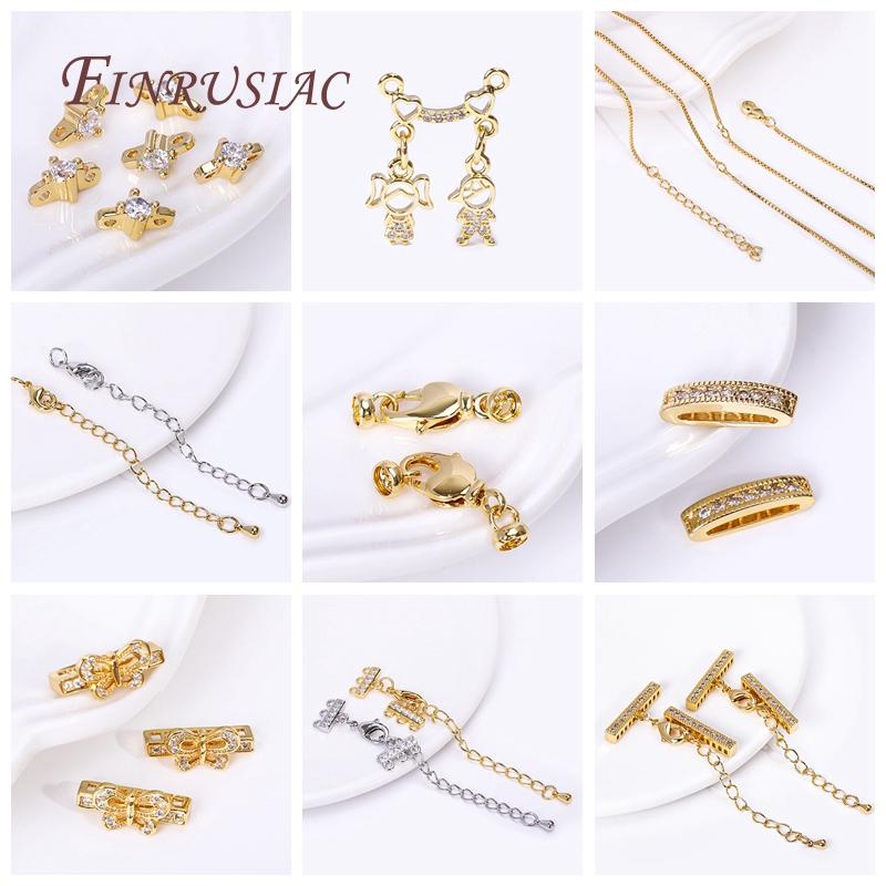 10/12mm Lobster Clasps Extension Chain,Rhodium/ 18K Real Gold Plated Brass 66mm Extension Tail Chain DIY Jewelry Making Findings