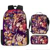 Animation ONE PIECE schoolbag three-piece play peripheral backpack large capacity middle school student outdoor campus computer bag
