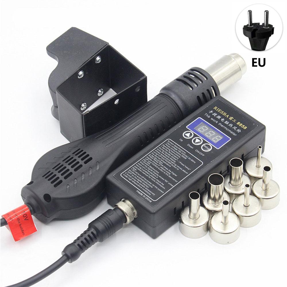 Hot Air Gun 8818 Micro Rework Soldering Station Led Digital Hair Dryer For Soldering 711w Heat Gun Welding Repair Hand Tool