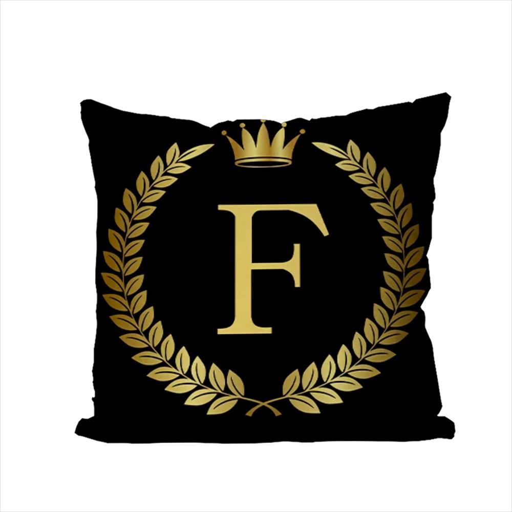 26 Letters Pillow Case For Car Sofa Decorative Home Doublesided Print Plush Square Throw Pillow Cushion Cover