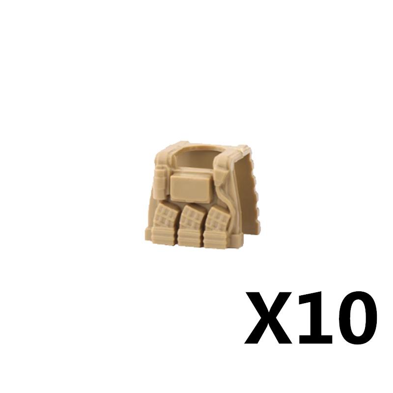 MOC Militärfigur Zubehör Bausteine Alpha SWAT Helm Weste Rucksack Knieschoner Nachtsichtgeräte Steine Spielzeug K017