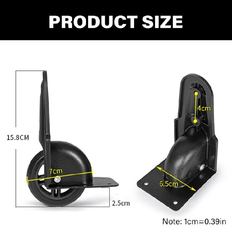 Luggage Wheels Set of 2 Easy Installation Suitcase Replacement Directional Wheels Rotation Spinner Suitcase Accessories