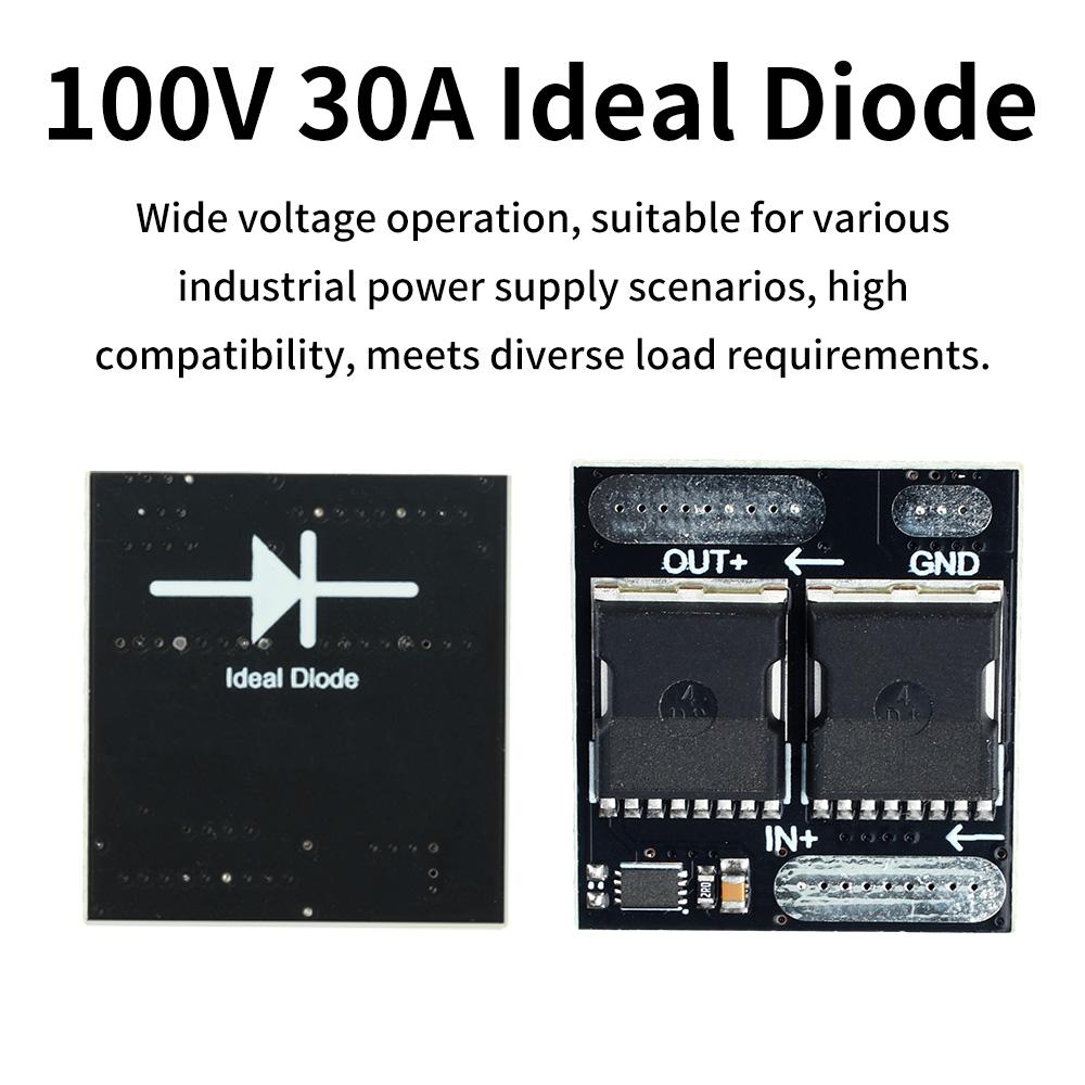 100V/30A 60V/10A Ideal Diode Module Mini Rectifier Solar Energy Anti Reverse Irrigation Battery Charging Anti Backflow Protectio