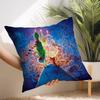 Cartoon Green Monster Pillow Case Short Plush Print Cushion Cover Square Throw Pillow Covers Sofa Home Decor