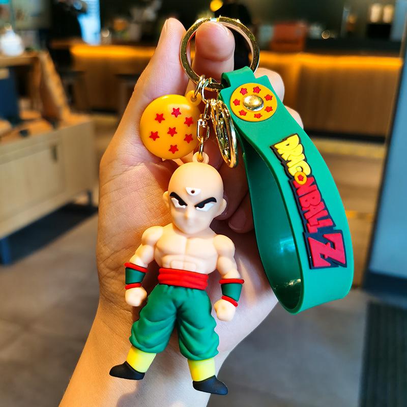 Anime Dragon Ball SonGoku Keychain Jewelry Son Goku Vegeta Piccolo Action Figures for Bag decoration