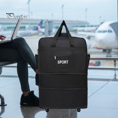 Travel Luggage Bag with Multiple Compartments Large Capacity Waterproof Tear-Resistant Versatile Expandable Duffel Storage Bag with Wheels