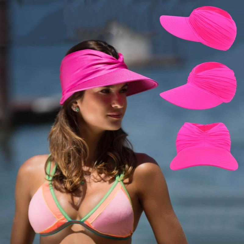 Beach Sun Hat Women's Empty Top Hat 50 + Sun Protection Hat Women's Outdoor Sports Hat