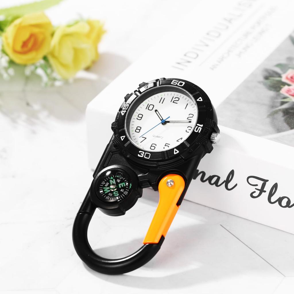 Waterproof Carabiner Clip Watch for Analog Pocket and Fashion Accessory Watch, Mountaineering, Display, Keychain, Pendant, Watch, Men's Women's