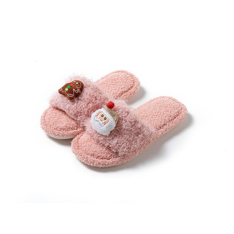 Fashion Women's Cotton Slippers 2025 Autumn Winter New Indoor Cute Non Slip Home Shoes Lightweight Comfortable Soft Sole Plush Slippers