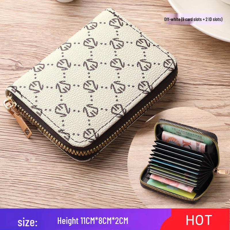 Elegant Women's Card Holder: European-American Style, Multiple Slots, High-End ID Wallet, Large Capacity for Driver's License and Cards
