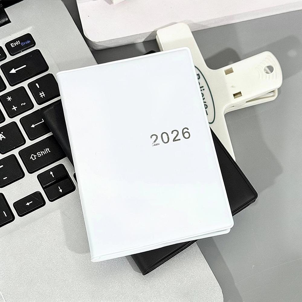 

A7 2026 Schedule Book To Do List Waterproof Pocket Plan Notepad with Calendar White Inner Page Daily Planner School Supplies белый