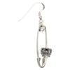 JustinDavis [Excellent Condition] SEJ323 2 925 THRASH Crown Safety Pin Motif Single Ear Hook Earring Silver Oxidized finishUsed