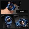 9163 NF9163 Men's Sports Watches Multi Functional Day Analog Digital Watch Relojes Hombre Stainless Steel Waterproof