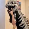 75/115CM Dinosaur Skeleton Costume Set Dress Up Clothing Plush Toys Party Cosplay Toy Kid Adult Dress-Up Creative Funy Gift