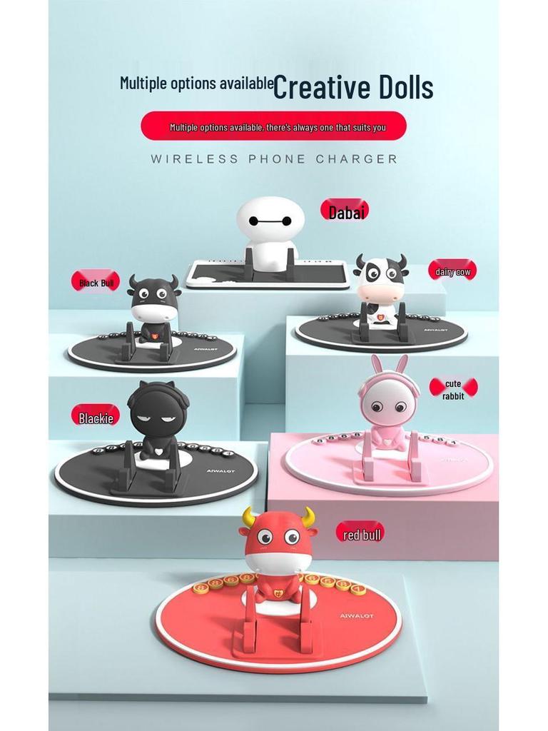 Kreslený držák na telefon na palubní desku auta - Multifunkční držák pro podporu navigace