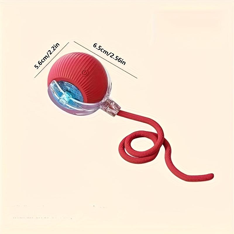 Interactive Cat Toy Ball, Smart Mobile Electric Cat Toy Rolling Ball, USB Interface, with Tail Rope, Fun Cat Toy.