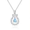 Original Bow Wreath Necklace Women S925 Sterling Silver Light Luxury Versatile Fairy Wind Natural Spar Collarbone Chain Jewelry Gift