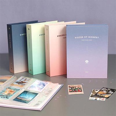 IC KOREA Moment Album de cartes photo 160 pochettes pour cartes photo K-pop mini classeur Polaroid porte-cartes de visite organisateur de livre de rangement