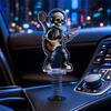 Cat Spring Car Rocking Black White Cat Figurine 2d Flat Acrylic Swaying Dashboard