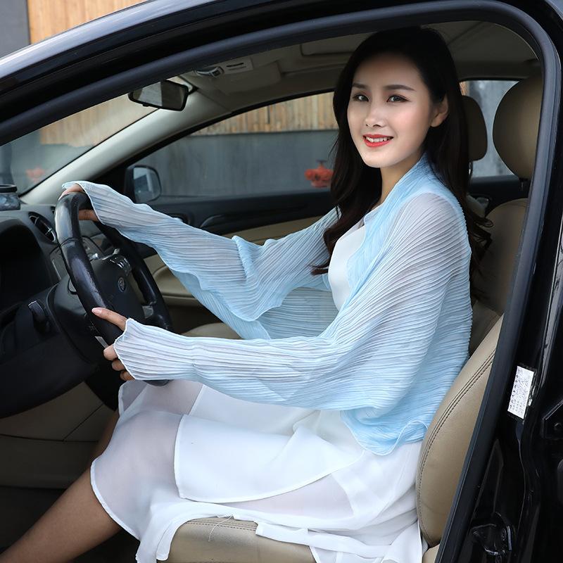 Fashion Summer Tops Women Sun Protection Arm Sleeves Driving Anti-Uv Shawls Cool Oversleeves Thin Sleeves Outdoor Riding Scarf