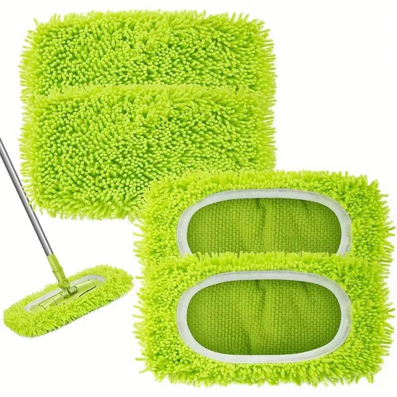 10pcs Reusable Microfiber Mop Pads Compatible for Swiffer Sweeper Mop Dry Sweeping Cloth Washable Wet Mopping for Floor Cleaning