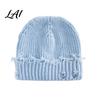 Soft Polyester Skull Cap Winter Knit Hat for Men Women Chunky Snow Cap Lightweight Warm Thermal Knitted Hats Unisex Slouchy Caps Outdoor Commuting