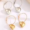 Trendy Three-Dimensional Exaggerated Heart Earrings for Women 