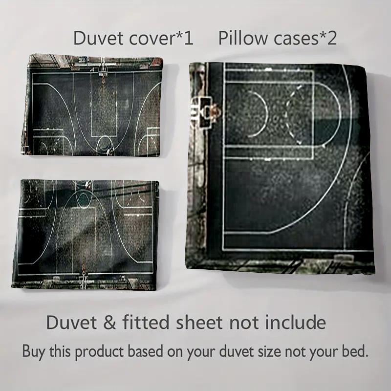 Progettazione campo da basket. Biancheria da letto Set copripiumino Copripiumini Federe regali (1 * Copripiumino 2 * Federe, senza piumino)