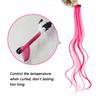 12Pcs Colored Hair Extension Clip Colorful Straight Hair Piece Wig for Kids Girls Highlights Clip