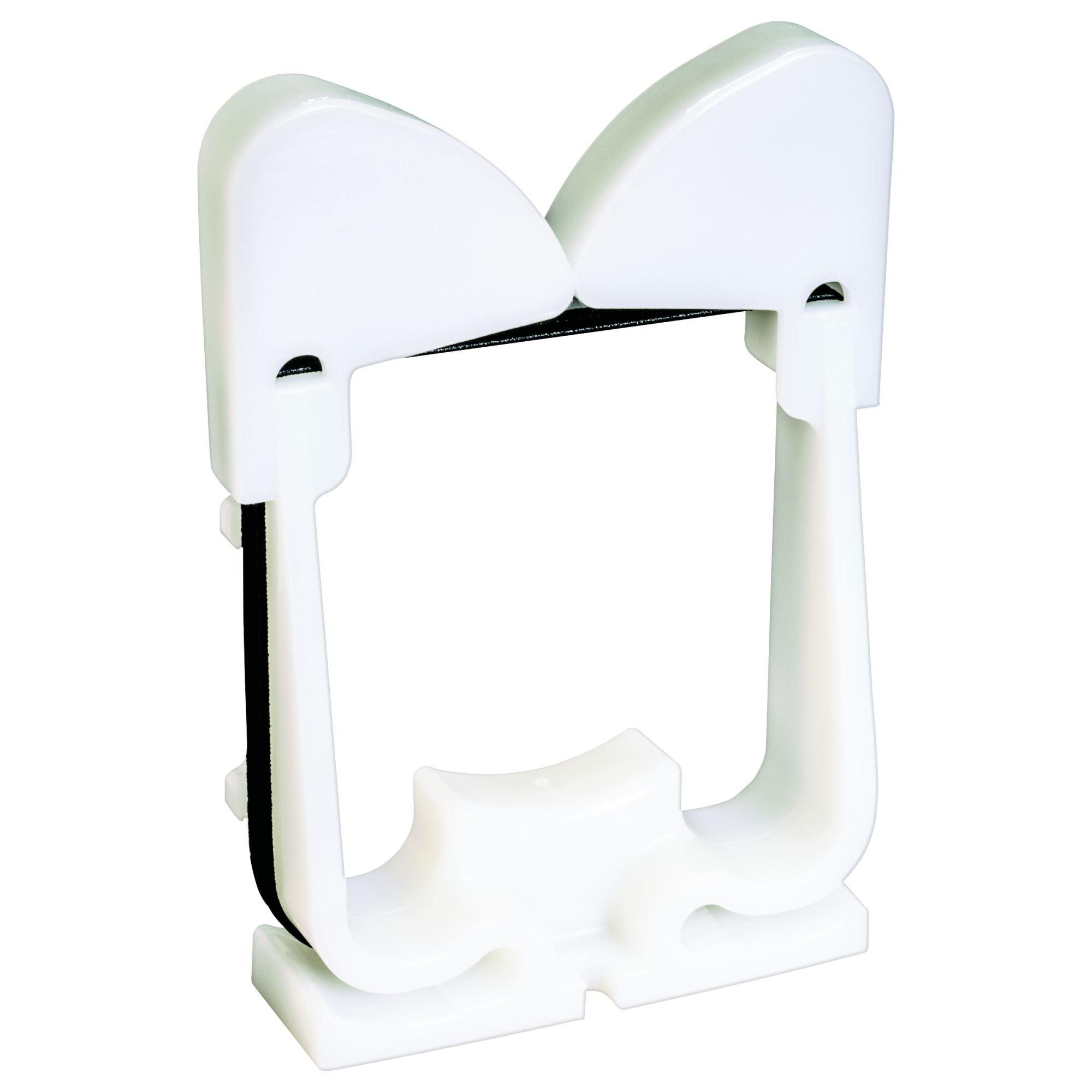 

Panduit RER2.0-S6-X Elastic Retainer, Nylon 6.6, #6 Screw, 2-Inch Bundle, Black Base, White Arm (10-Pack)