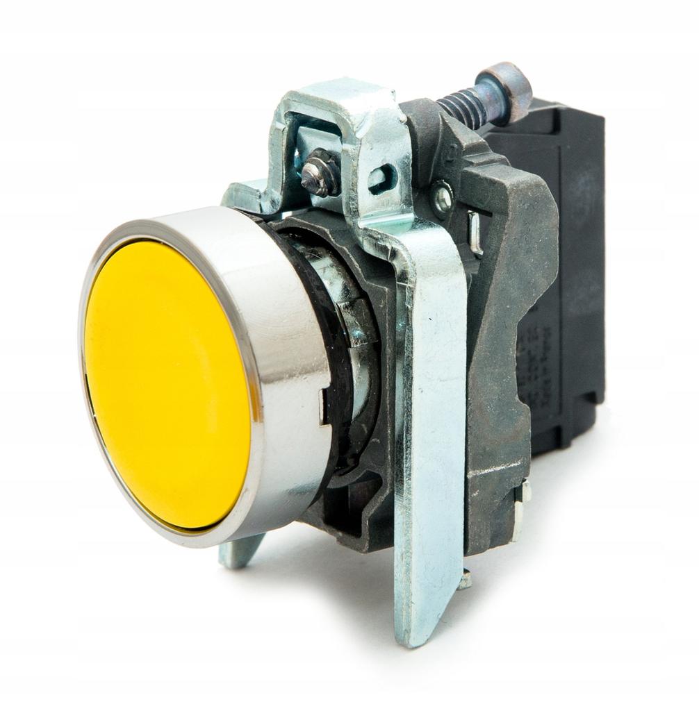 Harmony Xb4 - Flat Button Yellow Without Backlight Metal, Contact No