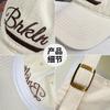 Vintage Embroidery Alphabet Baseball Hat Men And Women Wide Brim Soft Top Big Head Circumference Showing Face Small Peaked Cap Tide