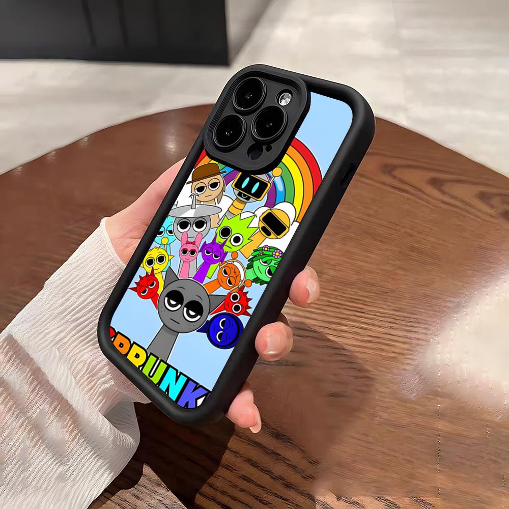 Cartoon Game Sprunki Phone Case For IPhone 17 Pro Max 15 Pro 16 14 Plus 12 13 Mini 11 Pro Shockproof Soft Cover