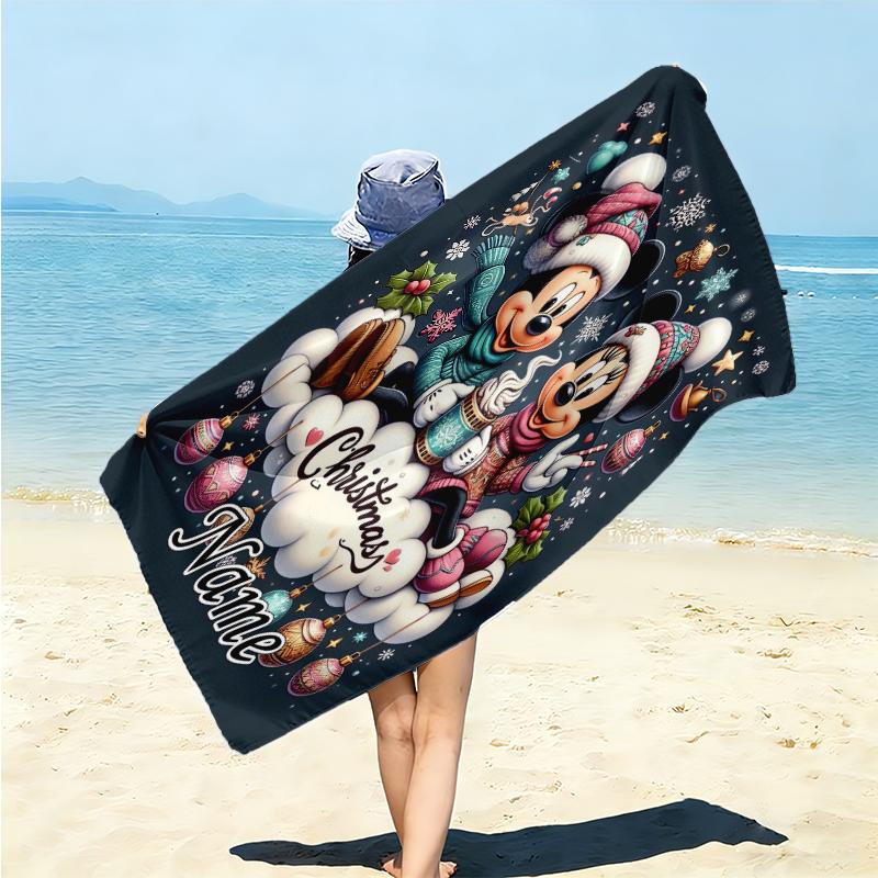 Personalized Frozen Magic Adventure Beach Towel Microfiber Beach Towel Thin Absorbent for Beach Swimming Yoga Bath Sports. 0910197