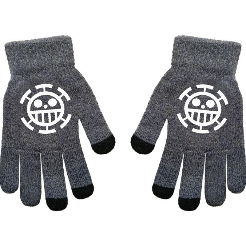 Black Butler Charles Sebastian Anime Online Game Peripheral Gloves Gray Full-finger Autumn and Winter Warm and Cold Protection