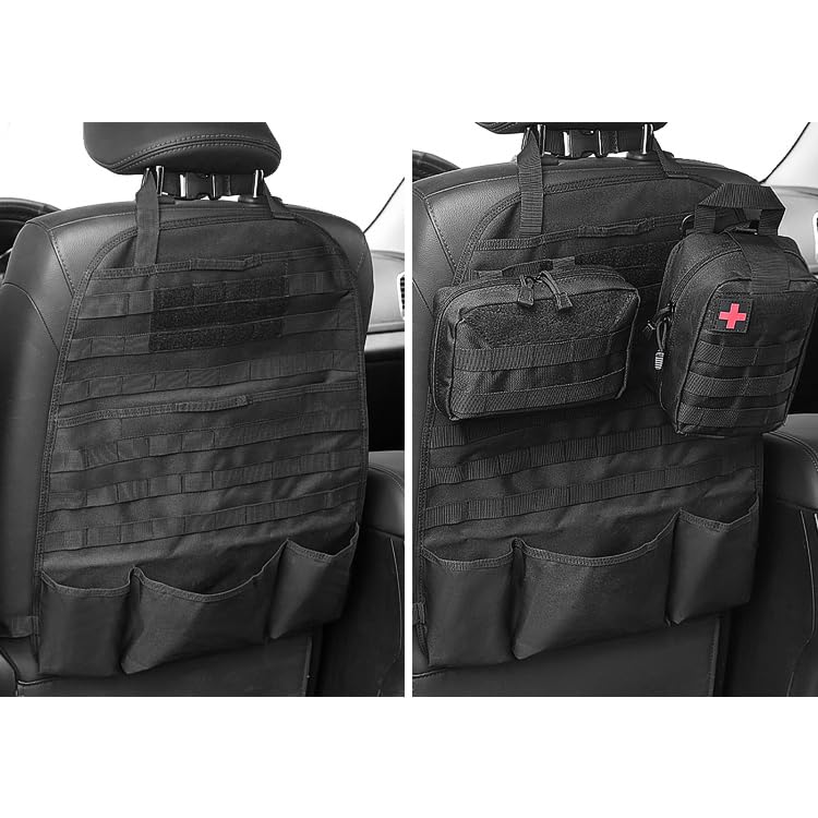 TRIWONDER MOLLE Car Storage Pocket Seat Back Pocket Rear Seat Large Capacity Space Saving Car Storage Back Seat Storage Bag Trunk Storage Trunk Box