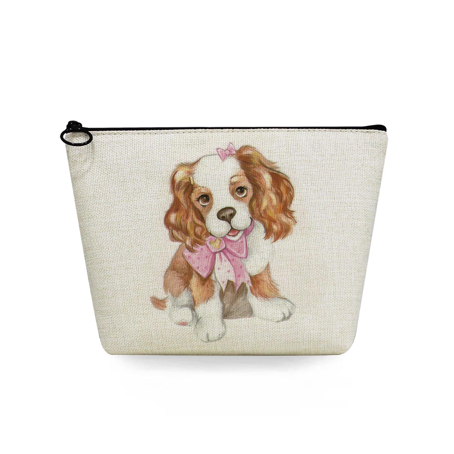 

Women Dog Print Cosmetic Bag Toiletries Organize Travel Storage Case 6716