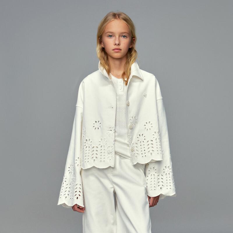 

ELLE KIDS Girls French Style Embroidered Denim Jacket 150