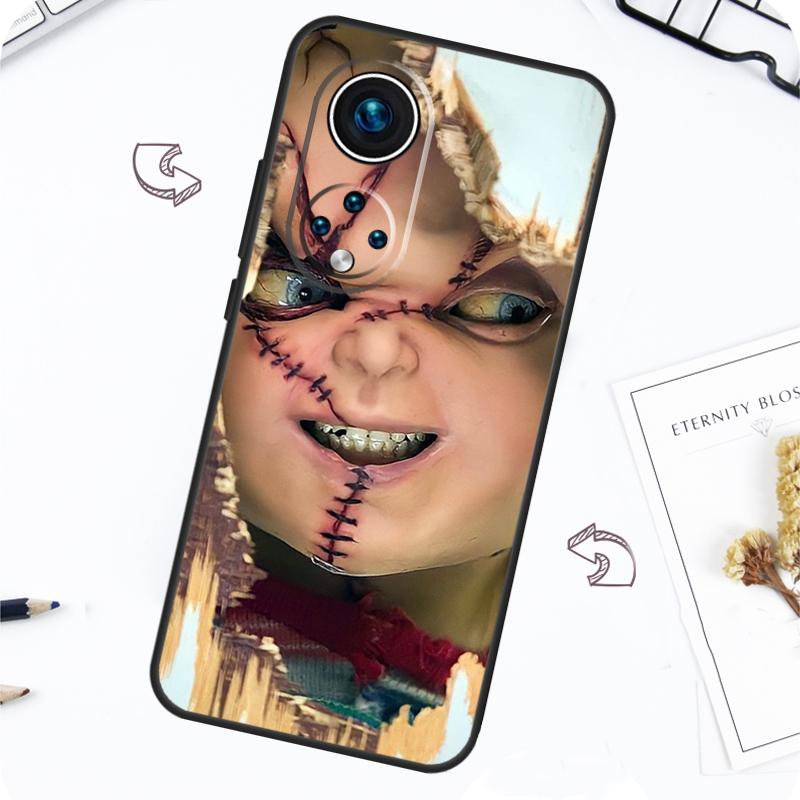 Scary Chucky Doll Horror Movie Case For Huawei P30 P50 Pro P40 P20 Lite P Smart 2019 Nova 5T Honor 70 50 80 X8 X9 Cover