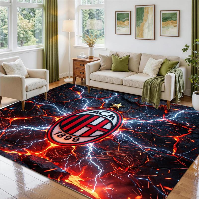 AC Milan Design Crystal Velvet Rug Soft Decorative Mat for Bedroom Entrance