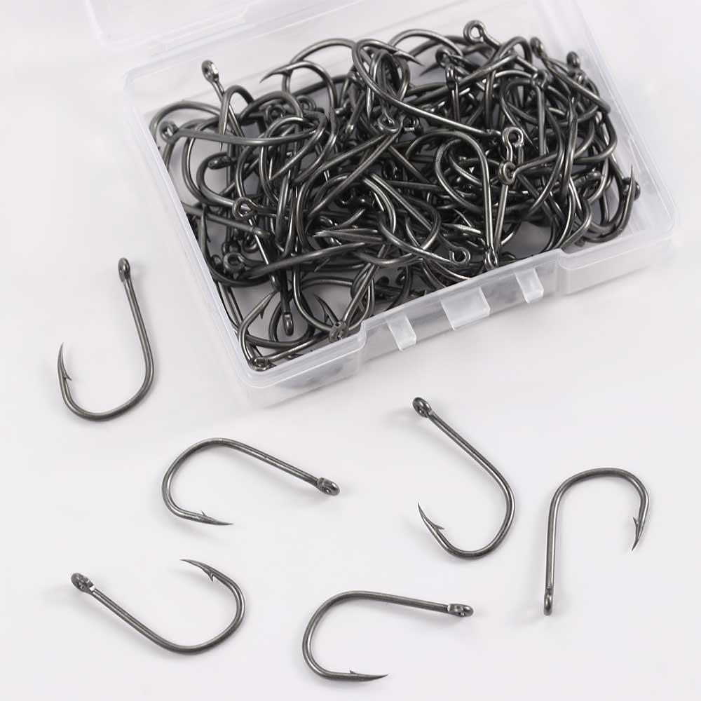 Carbon Steel Sea Hook with Hooks Carp Fishing Fishhooks Circle Hooks Barbed Fishing Hook Bait Hook