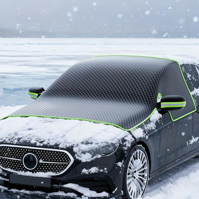 Magnetic Fixed Strap Car Windshield Snow Cover Heavy-Duty Oxford Fabric All-Weather Windshield Protector with UV Sun Shield